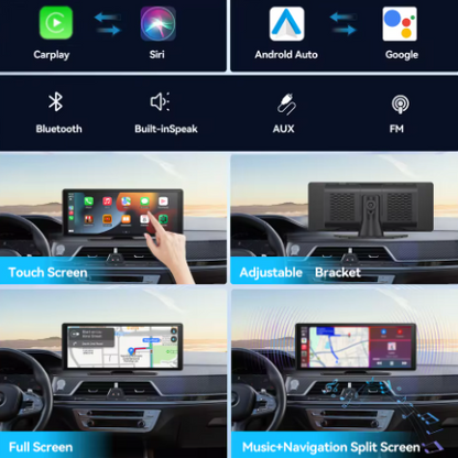 Pantalla Inteligente para Coche con CarPlay y Android